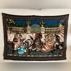 Vintage cat tapestry kittens kawaii